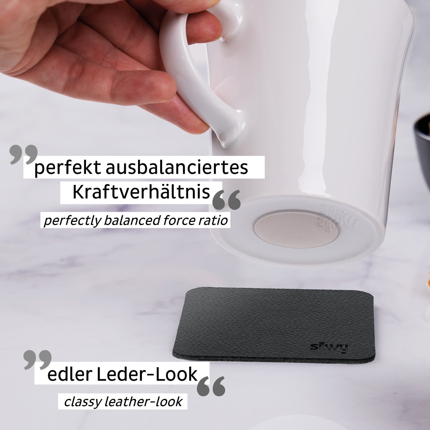 Silwy - Porzellan Magnet-Henkel-Tassen