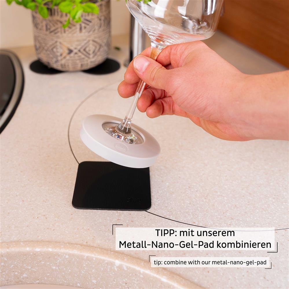 Silwy - Magnet-Kondom für Stielgläser GREY inkl. Pad