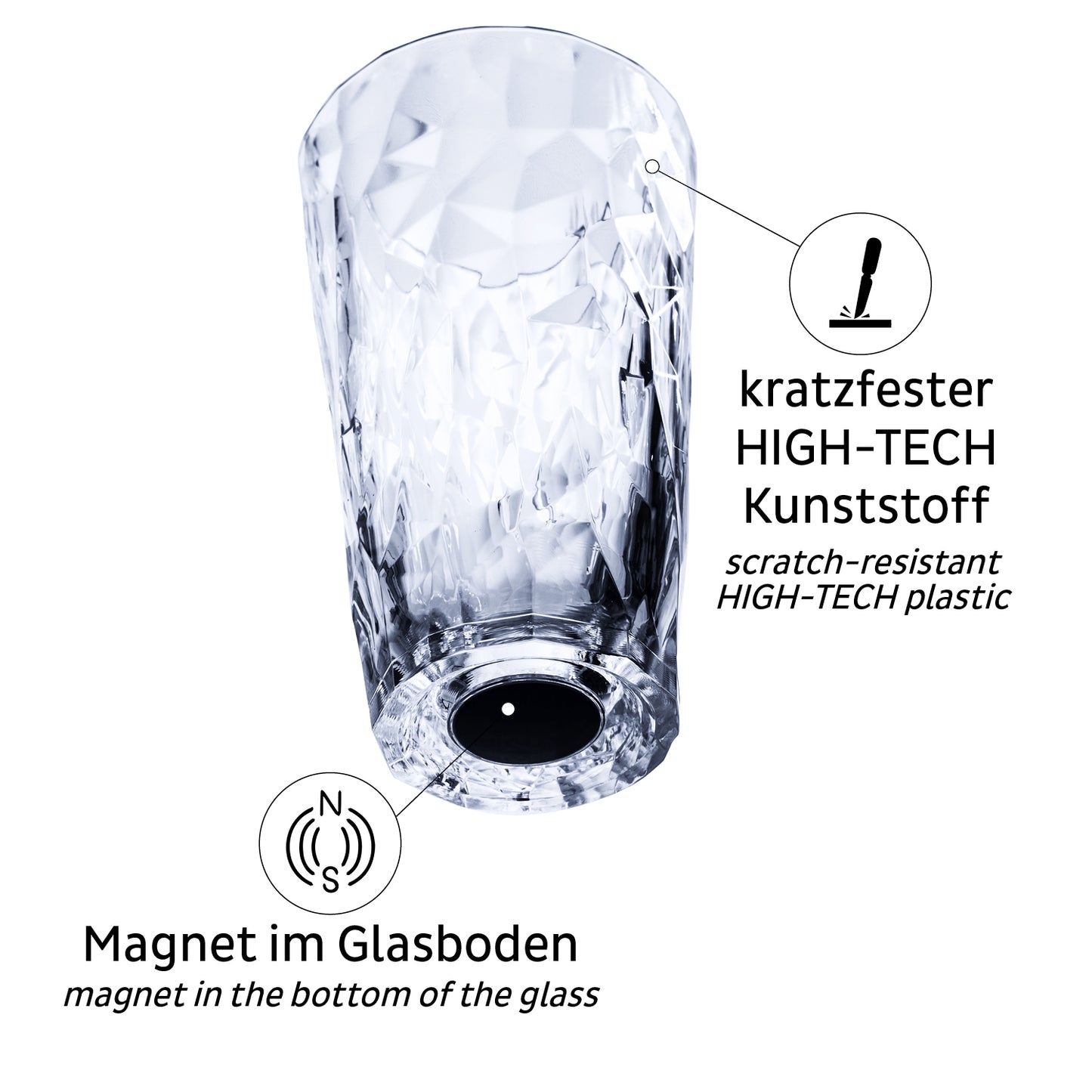 Silwy - Magnet-Kunststoffbecher Longdrink 2er-Set * Classic*