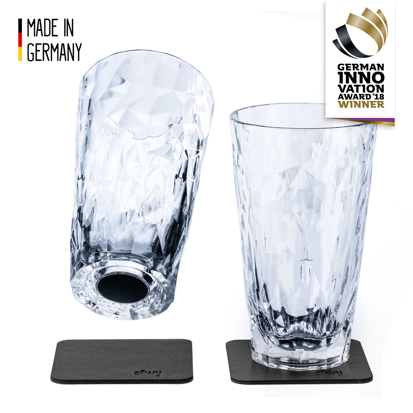 Silwy - Magnet-Kunststoffbecher Longdrink 2er-Set * Classic*