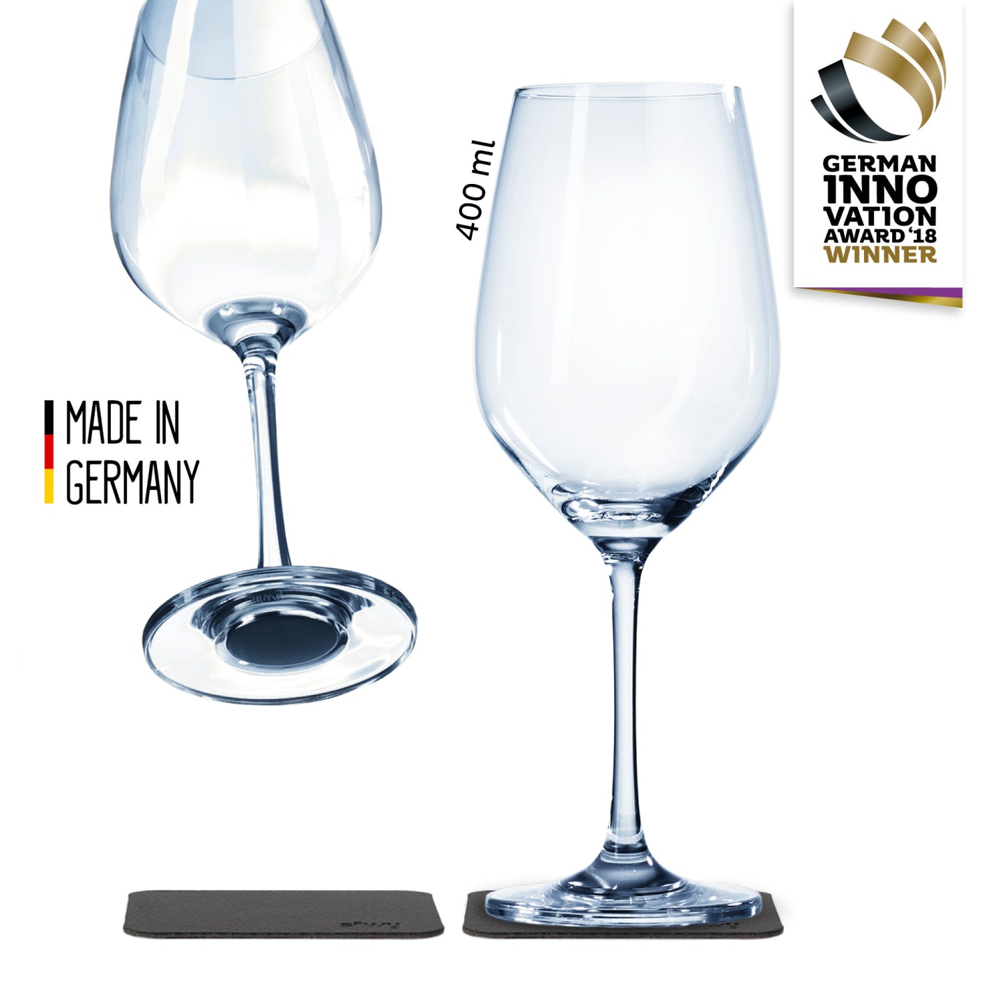 Silwy -Magnet- Kristallglas Wein