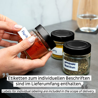 Silwy - Feinkost-Magnetgläser 125 ml *Black & Classy*