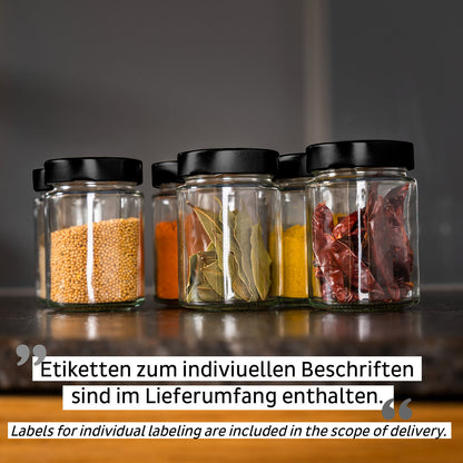 Silwy Magnet Feinkostgewürzgläser 192ml * Black&Classy*