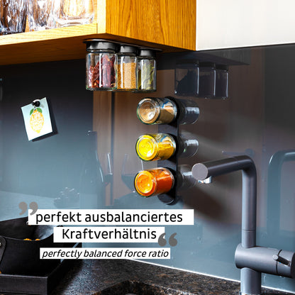 Silwy Magnet Feinkostgewürzgläser 192ml * Black&Classy*